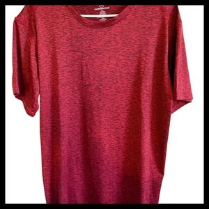 Real Essentials XL Burgundy Heather Athletic Training Gym Activewear T-Shirt
